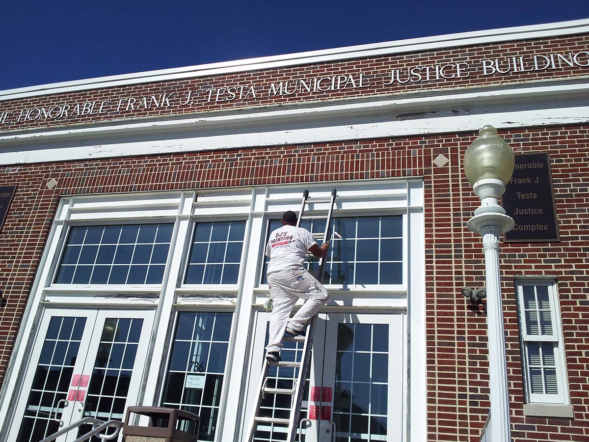 house painter restoring old building