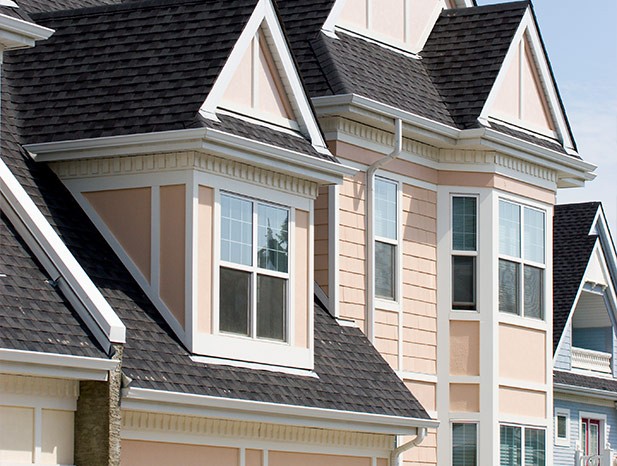 Beige homes exterior