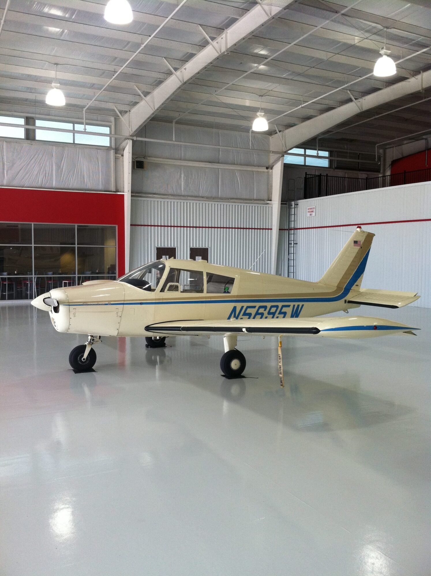 Light-Grey-Solid-Epoxy airplane hanger