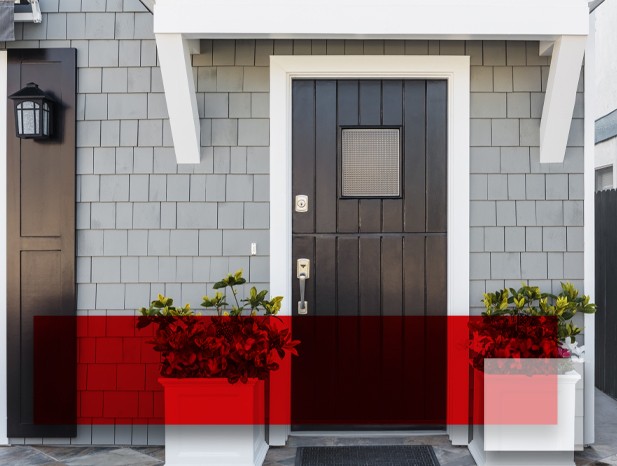 A lovely black front door