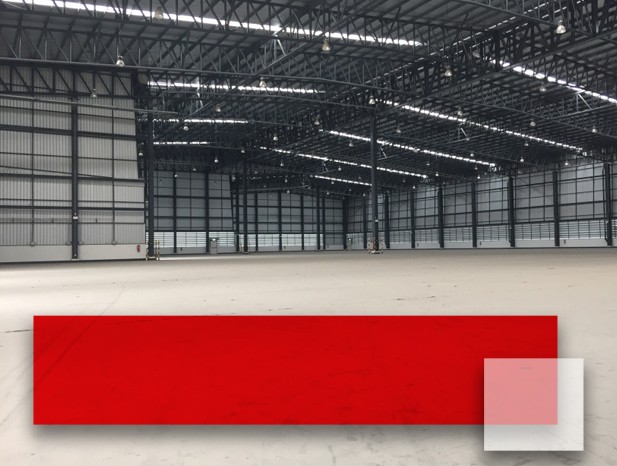 A large airplane hanger space
