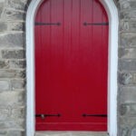 red-church-door-close-up