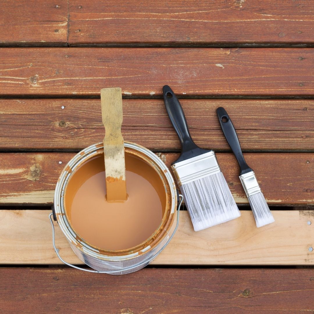 M7473 - DJs Painting - Steps to Stain Your Deck 1 photo of staining supplies