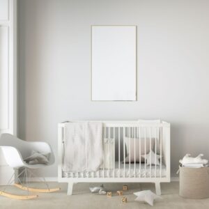 Crib up against a neutral wall. 