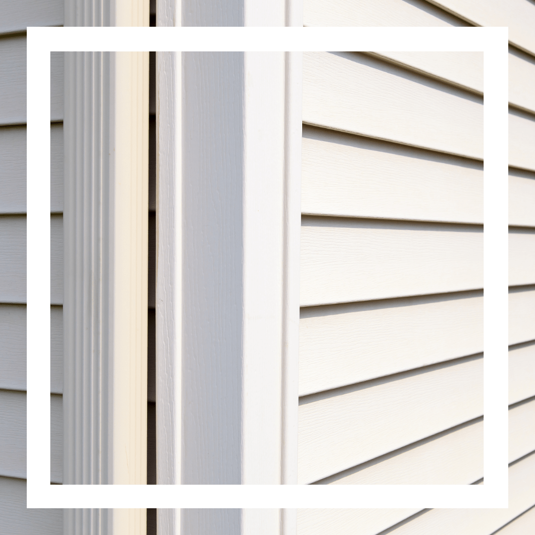 White Vinyl Siding on Home